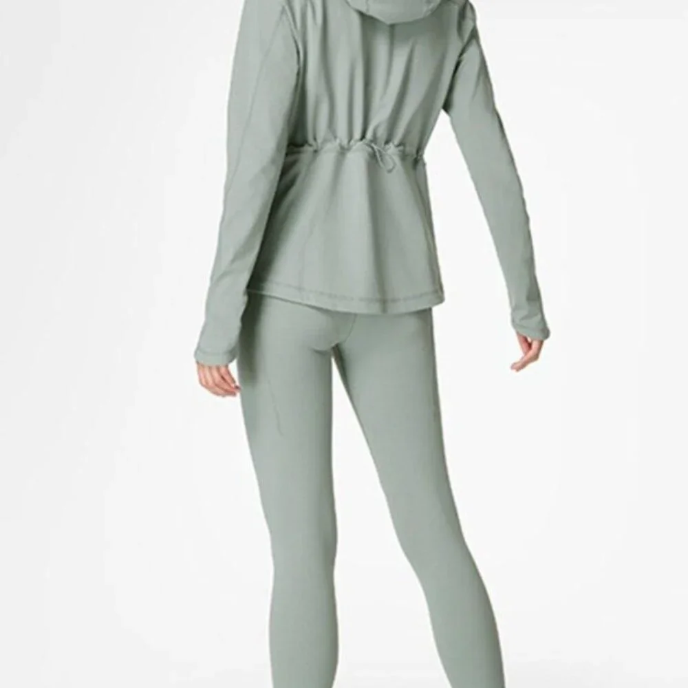 Full Set Super Soft Leggings and Bra Storm Blue US Small - Picture 6 of 8